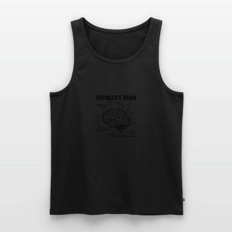 Engineer Brain Mechanical Engineering Electrical Engineering Math Men's Premium Organic Tank Top