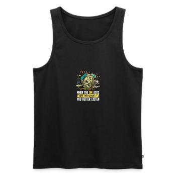 D20 Role-playing gift for a dungeon - Men's Premium Organic Tank Top - black - Front - AI Model Male 178 light (178cm)