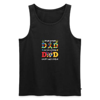 AUTISM Awareness Day Autistic Dad Fathers Day - Men's Premium Organic Tank Top - black - Front - Michal (187cm)