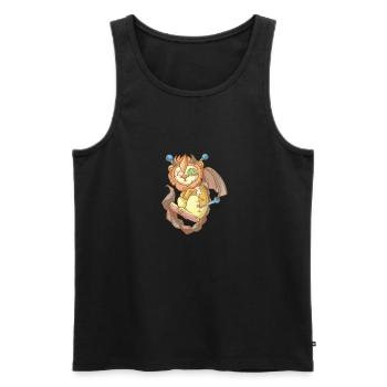 Kawaii Pastel Goth Voodoo Doll Cute Manticore - Men's Premium Organic Tank Top - black - Front - Michal (187cm)