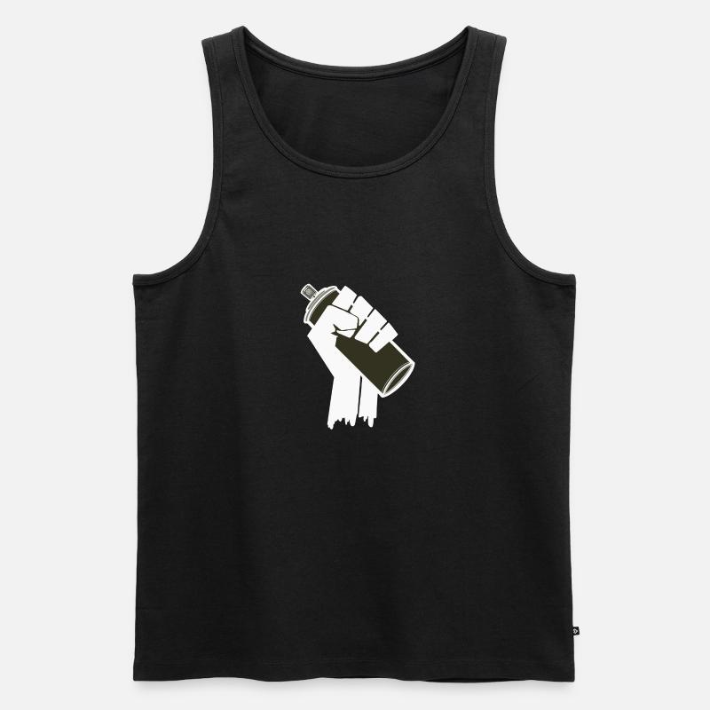 Blackpower,Graffiti,spraycan,ghetto art,freedom - Männer Premium Bio Tank Top - Schwarz