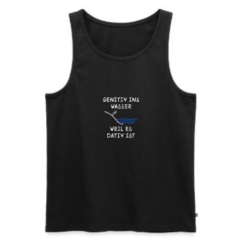 Ehrenlehrer I Schule Uni Grundschule Berufsschule - Männer Premium Bio Tank Top - Schwarz - Vorne - Michal (187cm)