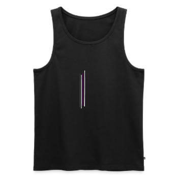 Subtle Demisexual Pride Flag, Demi Pride Month - Männer Premium Bio Tank Top - Schwarz - Vorne - AI Model Male 178 light (178cm)