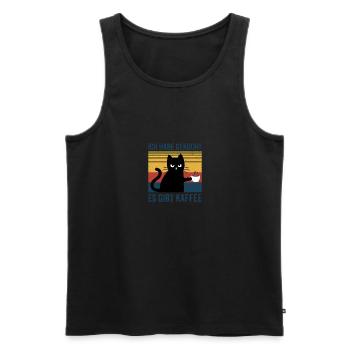 Ich habe gekocht es gibt Kaffee Kater - Männer Premium Bio Tank Top - Schwarz - Vorne - Michal (187cm)