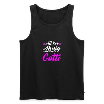 Gotti Götti Schweiz Geschenk zu Weihnachten - Männer Premium Bio Tank Top - Schwarz - Vorne - AI Model Male 178 light (178cm)