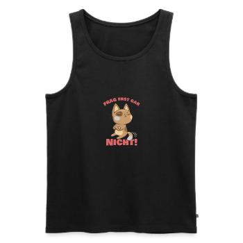 Süße Katze witziger Spruch Geschenk - Männer Premium Bio Tank Top - Schwarz - Vorne - Michal (187cm)