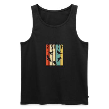 Birding Birdwatching Lovers | Birdwatching - Männer Premium Bio Tank Top - Schwarz - Vorne - Michal (187cm)