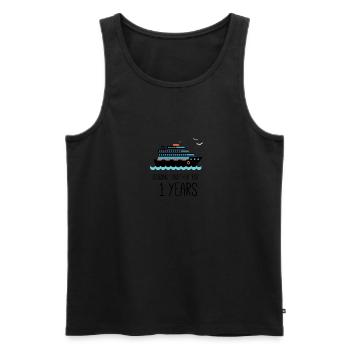 Cruising Together For 1 Years Wedding Anniversary - Men's Premium Organic Tank Top - black - Front - AI Model Male 178 light (178cm)