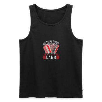 Quetschn Sound, Steirische Harmonika - Männer Premium Bio Tank Top - Schwarz - Vorne - AI Model Male 178 light (178cm)