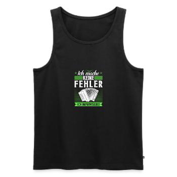 Ich Mache Keine Fehler, Steirische Harmonika - Männer Premium Bio Tank Top - Schwarz - Vorne - Michal (187cm)