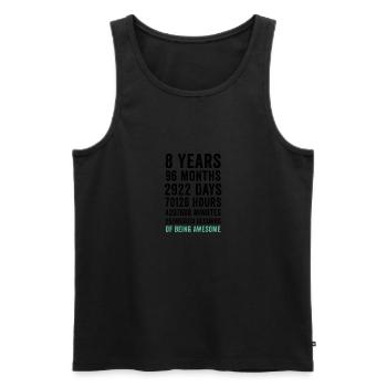 Birthday 8 Years Of Being Awesome - Men's Premium Organic Tank Top - black - Front - AI Model Male 178 light (178cm)