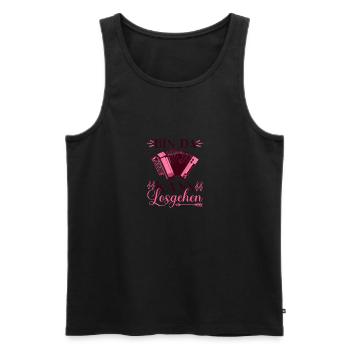 Bin Da Kann Losgehen, Steirische Harmonika - Männer Premium Bio Tank Top - Schwarz - Vorne - AI Model Male 178 light (178cm)