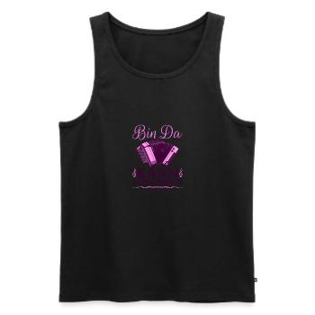 Bin Da Kann Losgehen, Steirische Harmonika - Männer Premium Bio Tank Top - Schwarz - Vorne - AI Model Male 178 light (178cm)