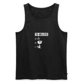 Steirische Harmonika To Do Liste, Lustiges - Männer Premium Bio Tank Top - Schwarz - Vorne - Michal (187cm)