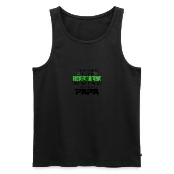 Me Llaman Ingeniero Las Más Importantes Me Llaman - Débardeur bio Premium Homme - noir - Devant - AI Model Male 178 light (178cm)
