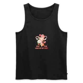 Halten Sie Ihre Gesetze Von Meinem Körper Fern - Männer Premium Bio Tank Top - Schwarz - Vorne - AI Model Male 178 light (178cm)