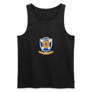 Akins Scottish Family Clan Scotland Shield - Men's Premium Organic Tank Top - black - Front - AI Model Male 178 light (178cm)