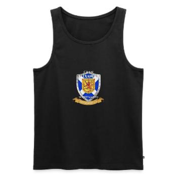 Alexander Scottish Family Clan Scotland Shield - Men's Premium Organic Tank Top - black - Front - AI Model Male 178 light (178cm)