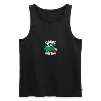 Great days start with a good dump - dumpster - Men's Premium Organic Tank Top - black - Front - AI Model Male 178 light (178cm)