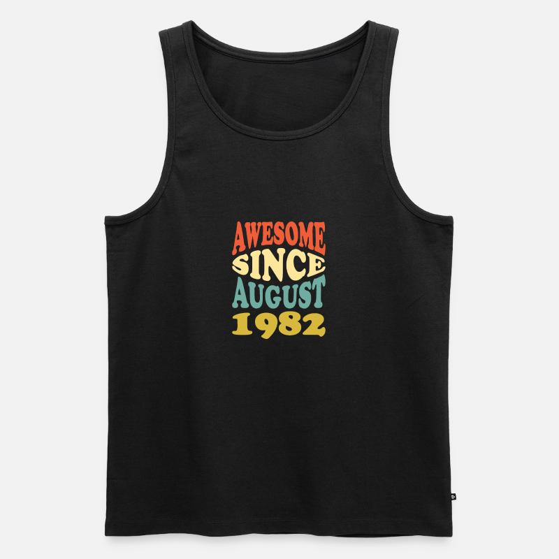 Großartig Seit August 1982 - Männer Premium Bio Tank Top - Schwarz