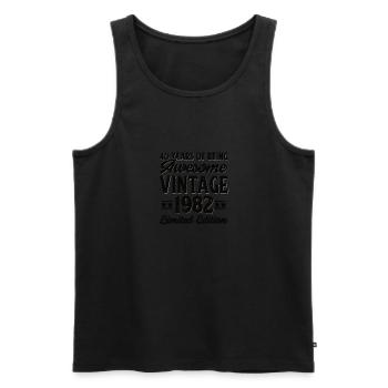 Jahrgang 1982 geboren Retro 1982 Geburtstag - Männer Premium Bio Tank Top - Schwarz - Vorne - Michal (187cm)
