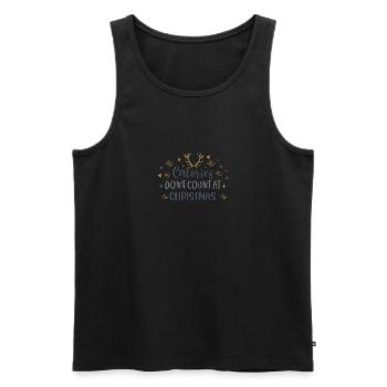 Les calories ne comptent pas pendant Noël - Débardeur bio Premium Homme - noir - Devant - Michal (187cm)