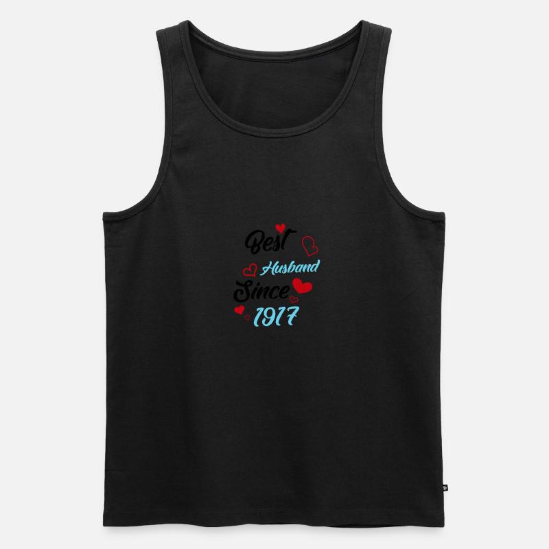 Bester Ehemann seit 1917 Hochzeit - Männer Premium Bio Tank Top - undefined