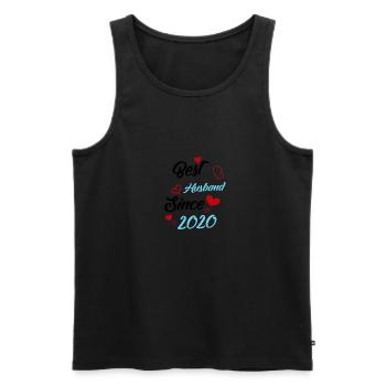 Bester Ehemann seit 2020 Hochzeit - Männer Premium Bio Tank Top - Schwarz - Vorne - Michal (187cm)