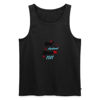 Bester Ehemann seit 1911 Hochzeit - Männer Premium Bio Tank Top - Schwarz - Vorne - AI Model Male 178 light (178cm)