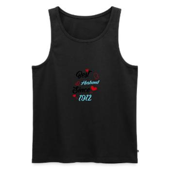 Bester Ehemann seit 1912 Hochzeit - Männer Premium Bio Tank Top - Schwarz - Vorne - AI Model Male 178 light (178cm)