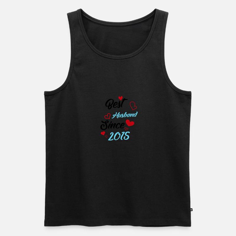 Bester Ehemann seit 2015 Hochzeit - Männer Premium Bio Tank Top - undefined