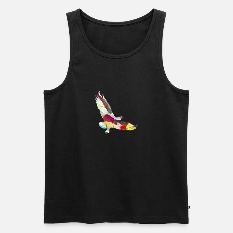 Adler, Graffiti, Malerei, bunt, vogel - Männer Premium Bio Tank Top - Schwarz