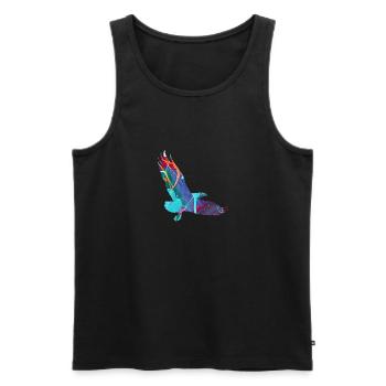 eagle, graffiti, painting, colorful, bird - Men's Premium Organic Tank Top - black - Front - Michal (187cm)