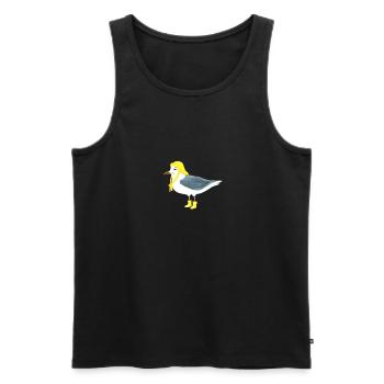 Dissatisfied seagull - Men's Premium Organic Tank Top - black - Front - Michal (187cm)