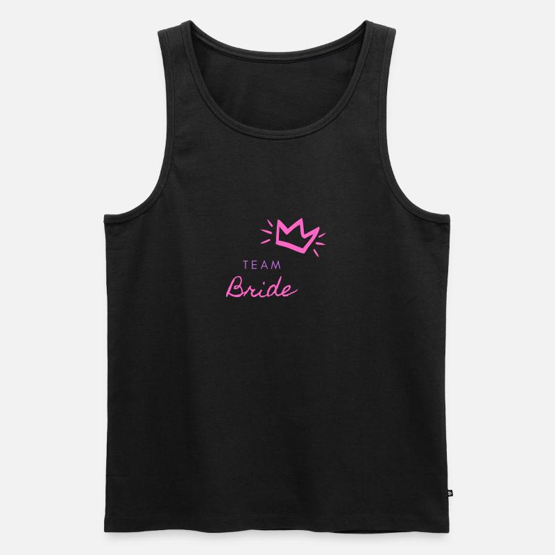 Team Bride - Männer Premium Bio Tank Top - Schwarz