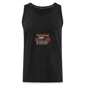 Gay Thanksgiving Thanksgayving Coming Out LGBT - Men's Premium Organic Tank Top - charcoal grey - Front - Alexander (188cm)