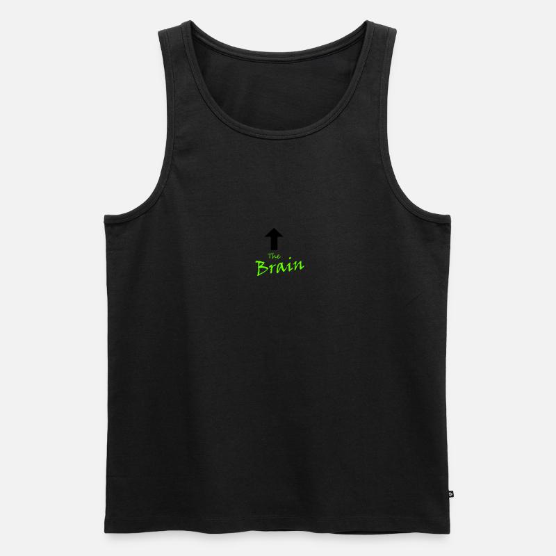 The Brain - Männer Premium Bio Tank Top - Schwarz