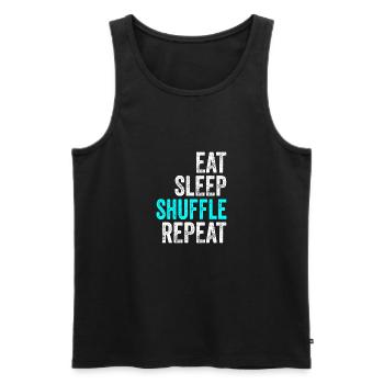 SHUFFLE Techno Electronic Dance House Dance EDM - Men's Premium Organic Tank Top - black - Front - AI Model Male 178 light (178cm)