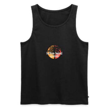 Hilton Head Island South Carolina Artistic - Men's Premium Organic Tank Top - black - Front - Michal (187cm)