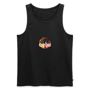 Cebu City Philippines Souvenir de vacances artistiques - Débardeur bio Premium Homme - noir - Devant - Michal (187cm)