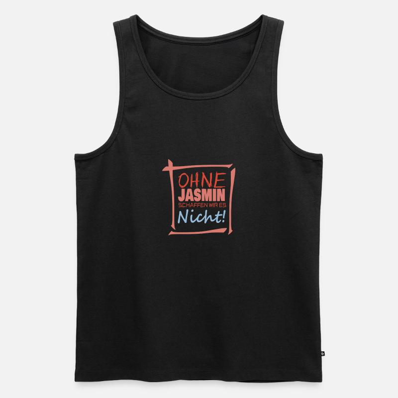 jasmin - Männer Premium Bio Tank Top - Schwarz
