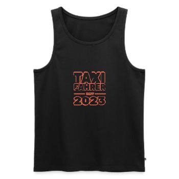 Jahr 2023 - Männer Premium Bio Tank Top - Schwarz - Vorne - Michal (187cm)
