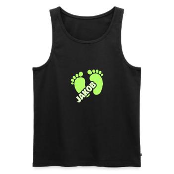 Baby Jakob - Men's Premium Organic Tank Top - black - Front - Michal (187cm)