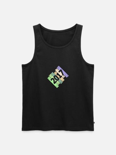 Year 2017 - Men's Premium Organic Tank Top - black