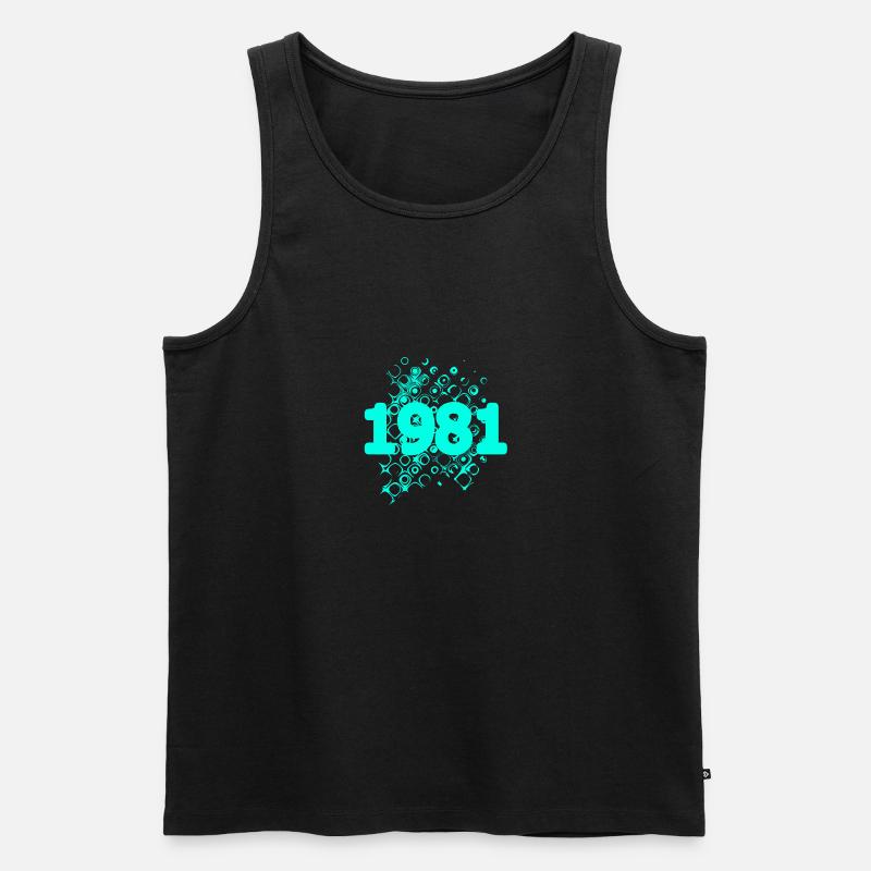 1981 1981 - Männer Premium Bio Tank Top - Schwarz