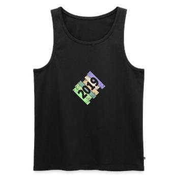 2019 - Men's Premium Organic Tank Top - black - Front - AI Model Male 178 light (178cm)