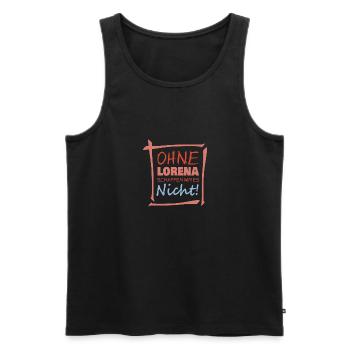 Vorname Lorena - Männer Premium Bio Tank Top - Schwarz - Vorne - Michal (187cm)