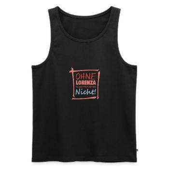 Vorname lorenza - Männer Premium Bio Tank Top - Schwarz - Vorne - Michal (187cm)