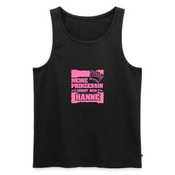 Mädchenname Hanne - Männer Premium Bio Tank Top - Schwarz - Vorne - AI Model Male 178 light (178cm)