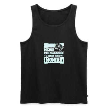 Prinzessin Monika - Männer Premium Bio Tank Top - Schwarz - Vorne - Michal (187cm)